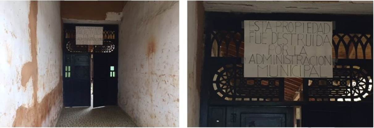 Fachada de uno de los inmuebles ubicados en el Centro Histórico del municipio de Concepción, Antioquia-Colombia