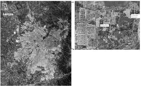 Localización de urbanizaciones de vivienda social estudiadas