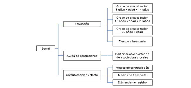 Ordenación ramificada de los aspectos del requerimiento social