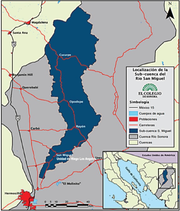 Subcuenca del r&iacute;o San Miguel.