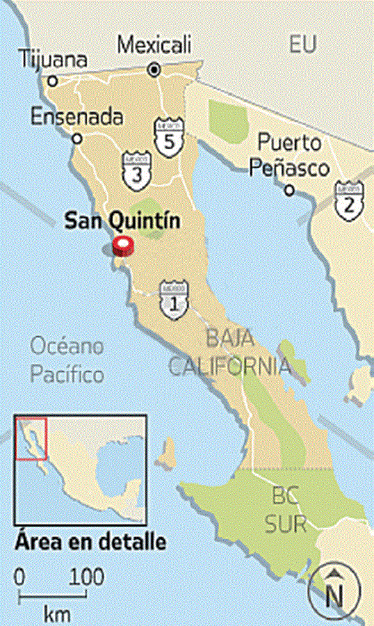 Área de estudio: Valle de San Quintín