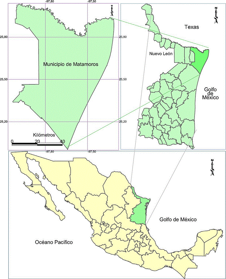 Ubicación del municipio de Matamoros