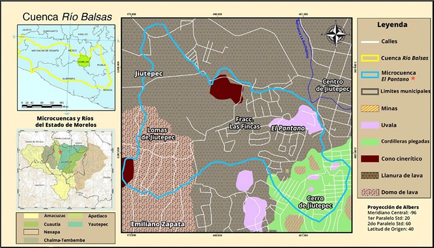 Microcuenca El Pantano. Ubicación y principales características geológicas