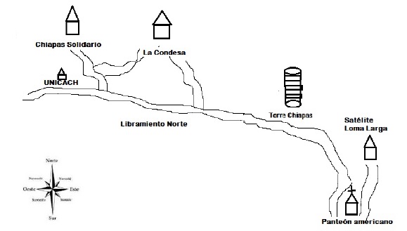 Figura 1. Croquis de ubicación de las colonias de estudio