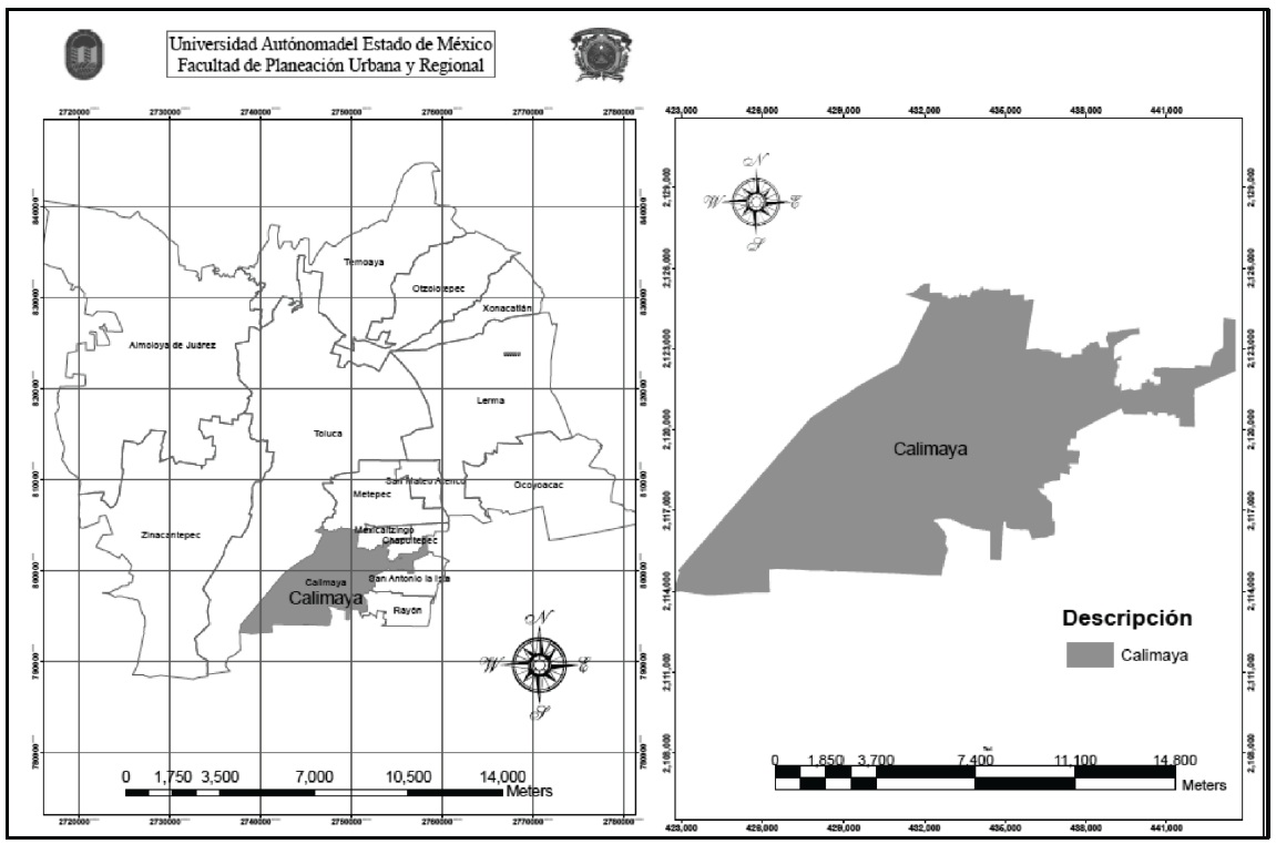 Localización del municipio de Calimaya