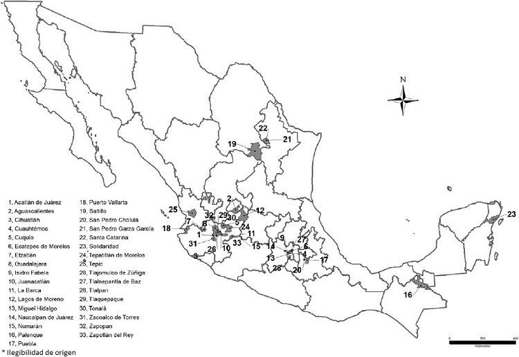 Presupuestos participativos implementados por gobiernos municipales y delegaciones en M&eacute;xico hasta 2016