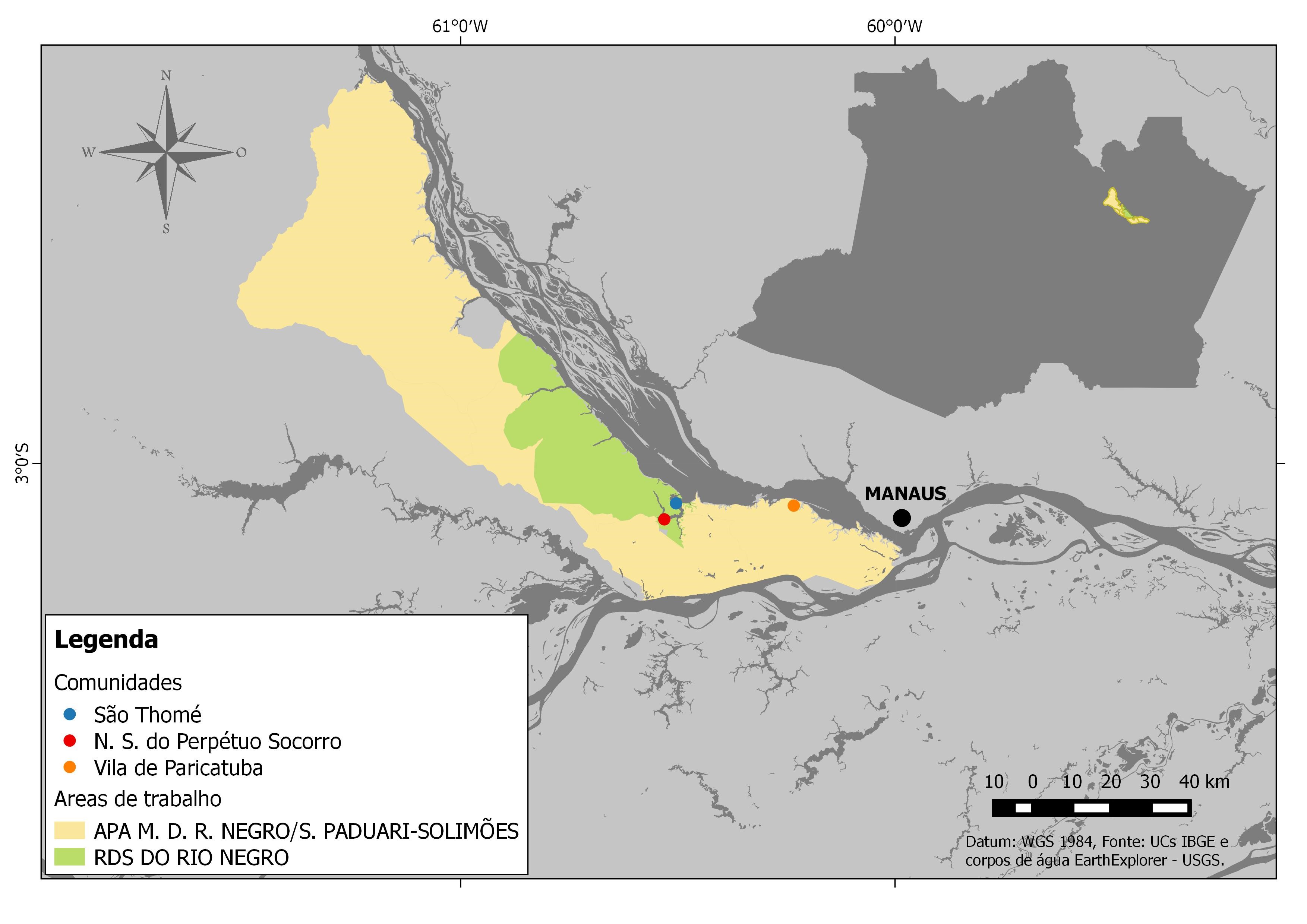 &Aacute;reas
do estudo