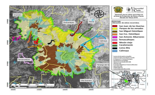 Recorridos en el Nevado de Toluca para la identificaci&oacute;n, la evaluaci&oacute;n y el diagn&oacute;stico
                    de su potencialidad tur&iacute;stica
