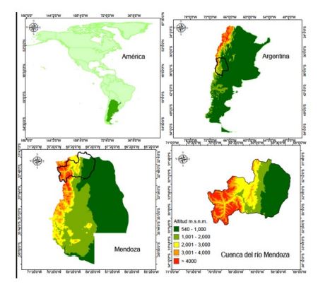 Location of the Mendoza River Basin