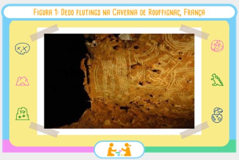 Dedo flutings na Caverna de Rouffignac, Fran�a.