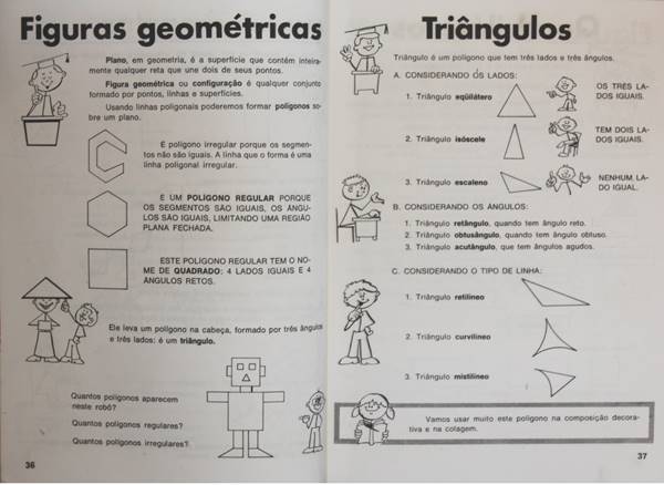 Conte�dos referentes a figuras geom�tricas e tri�ngulos.