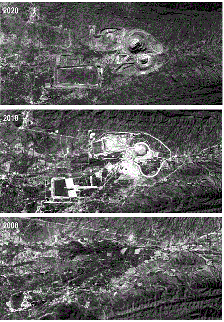 Transformaci&oacute;n del paisaje por la mina Pe&ntilde;asquito