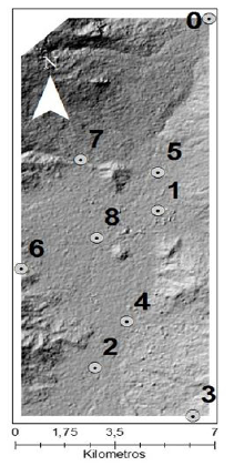 Figura 1. Localizaci&oacute;n sitios de
monitoreo