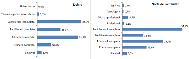 Nivel educativo de las adolescentes encuestadas
