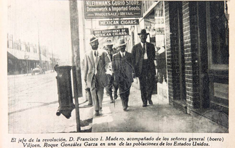  Francisco I. Madero acompa&ntilde;ado del general Viljoen. Fuente: (Olivas, 2017, recuperado del diario de Ju&aacute;rez).