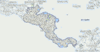 Mapa de Centroamérica con división política