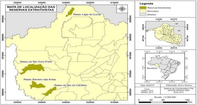 Localiza&ccedil;&atilde;o das Reservas Extrativistas