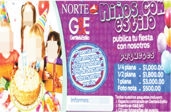 Publicidad de periódico local, 15/3/15.