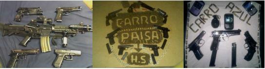Guns displayed on Facebook