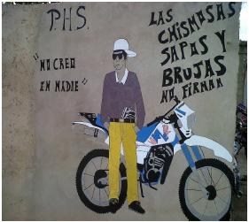 Mural painting of a malandro