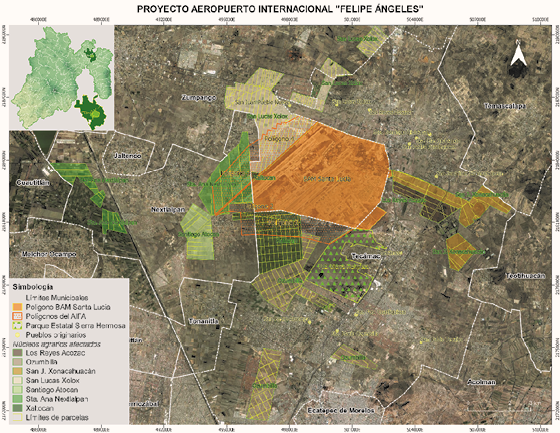 Afectacin territorial para la construccin del AIFA