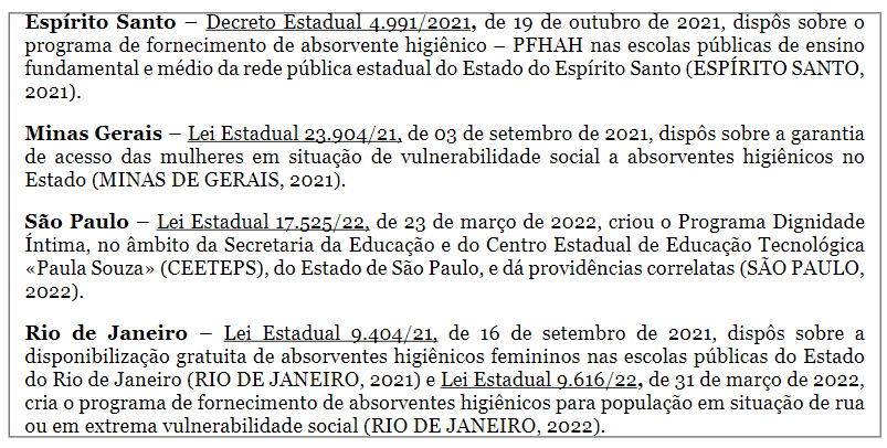 Leis aprovadas na regio Sudeste.