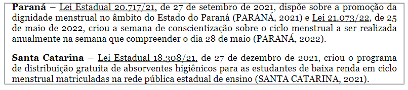 Leis aprovadas na regio Sul.