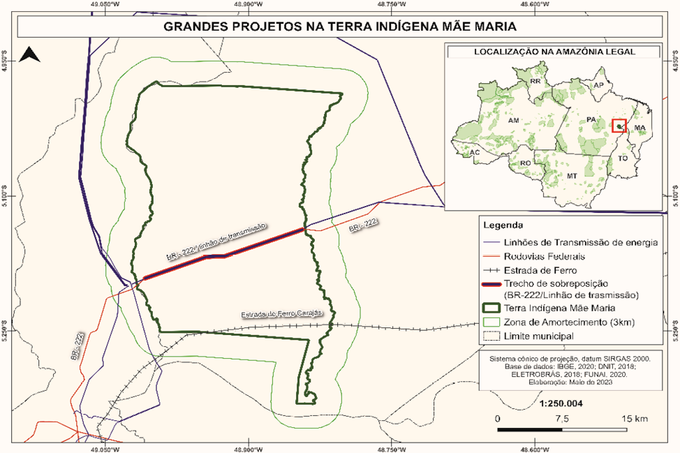 Localizao dos Grandes Projetos na Terra Indgena Me Maria