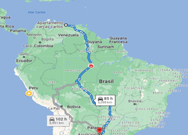 De Caracas a Paraguay