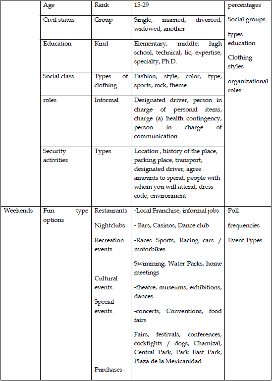 Conceptualization of elements of youth organization