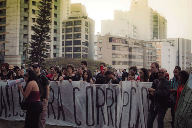 Protesta en S&atilde;o Paulo (Brasil), en el a&ntilde;o 2013.