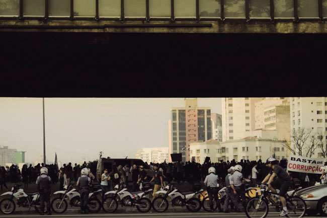 Protesta en S&atilde;o Paulo (Brasil), en el a&ntilde;o 2013.