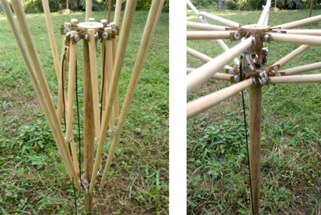 Se agreg&oacute; un sistema de polea para tener la propiedad de plegado