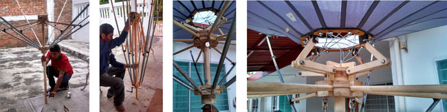  El modelado del paraguas retr&aacute;ctil ayud&oacute; a generar detalles constructivos m&aacute;s exactos para su funcionamiento al desplegado