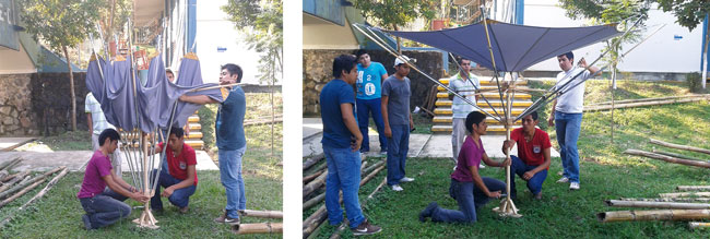  El desplegado del modelo ayud&oacute; a formar conceptos constructivos del movimiento del sistema plegable del paraguas