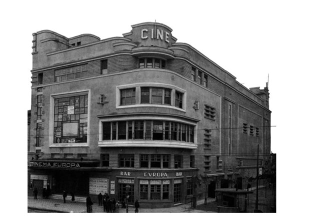 Cine Europa,nexterior. Imagen de épocan(Luis Gutiérrez Soto, 1928)