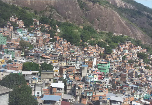 Panorama de la favela de Rocinha.