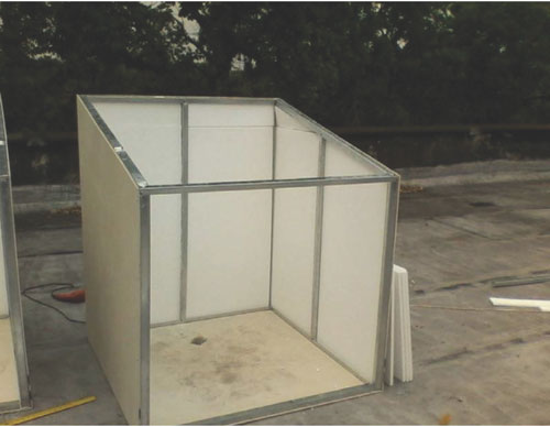 Vista interior del módulo de experimentación