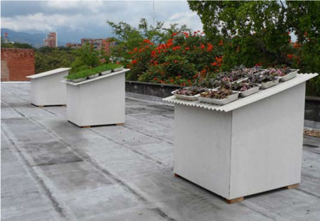 Módulos experimentales durante el monitoreo