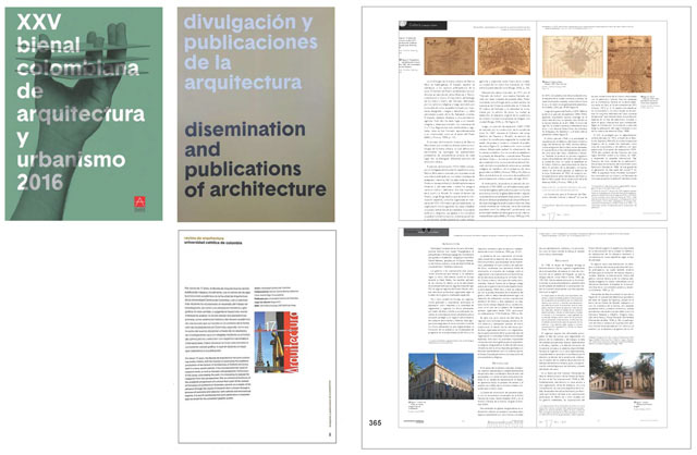 Portada y p&aacute;ginas interiores del libro de la Bienal.