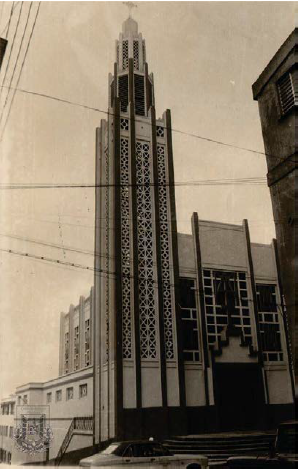Iglesia La Valvanera en Manizales poco después de su construcción.