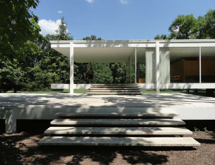 Foto de las escaleras de acceso a la casa; se muestra la levedad de los pelda&ntilde;os.