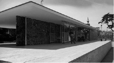 Pabell&oacute;n de Barcelona, Ludwig Mies van der Rohe (1886-1969). Pabell&oacute;n alem&aacute;n en la Exposici&oacute;n Universal de Barcelona, 1929.