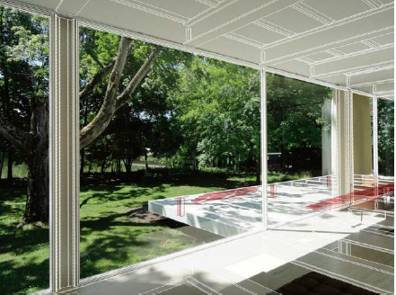 Esquema tridimensional que muestra la estructura y el sistema de evacuaci&oacute;n de aguas lluvias.