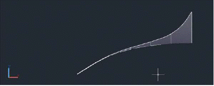 Imagen vista en corte, primera mitad de una sección de velaría.