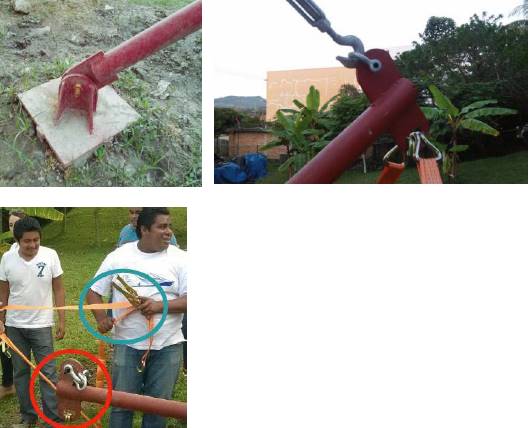 Conexiones de refuerzo y accesorios de tensión para velaría.