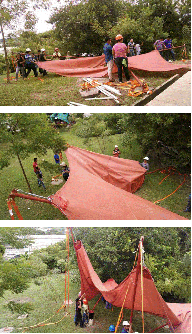 Segunda propuesta de velaría en la Facultad de Arquitectura.