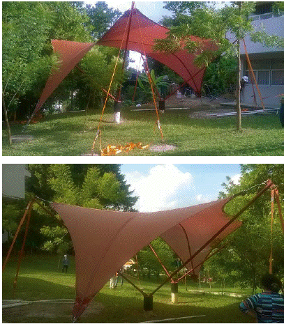 Segunda propuesta de velaría en la Facultad de Arquitectura.