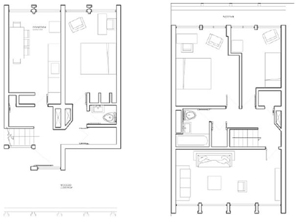 Plantas de una vivienda, primer y segundo piso