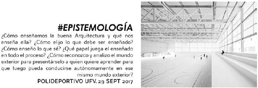 Ciudad rehabitada. Epistemología. Actividad dentro de la Semana de la Arquitectura.